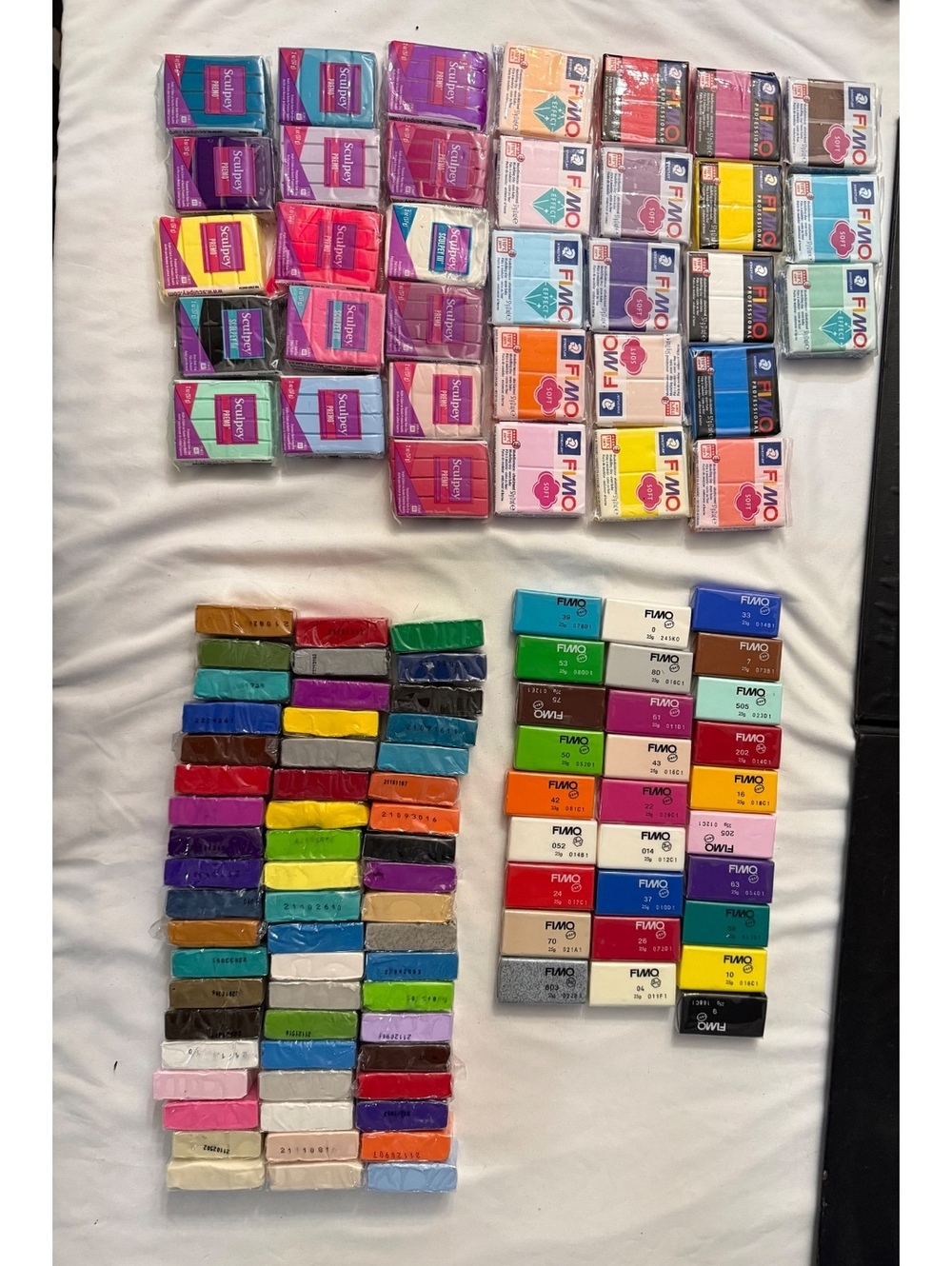 Large Assortment of Fimo & Sculpey Polymer Clay Blocks Clay Cutters for Crafting